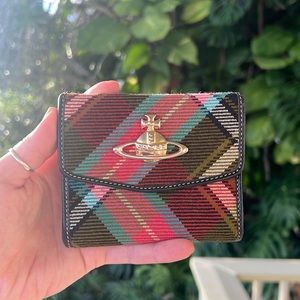 VINTAGE VIVIENNE WESTWOOD CHECKERED SMALL WALLET + COIN POUCH